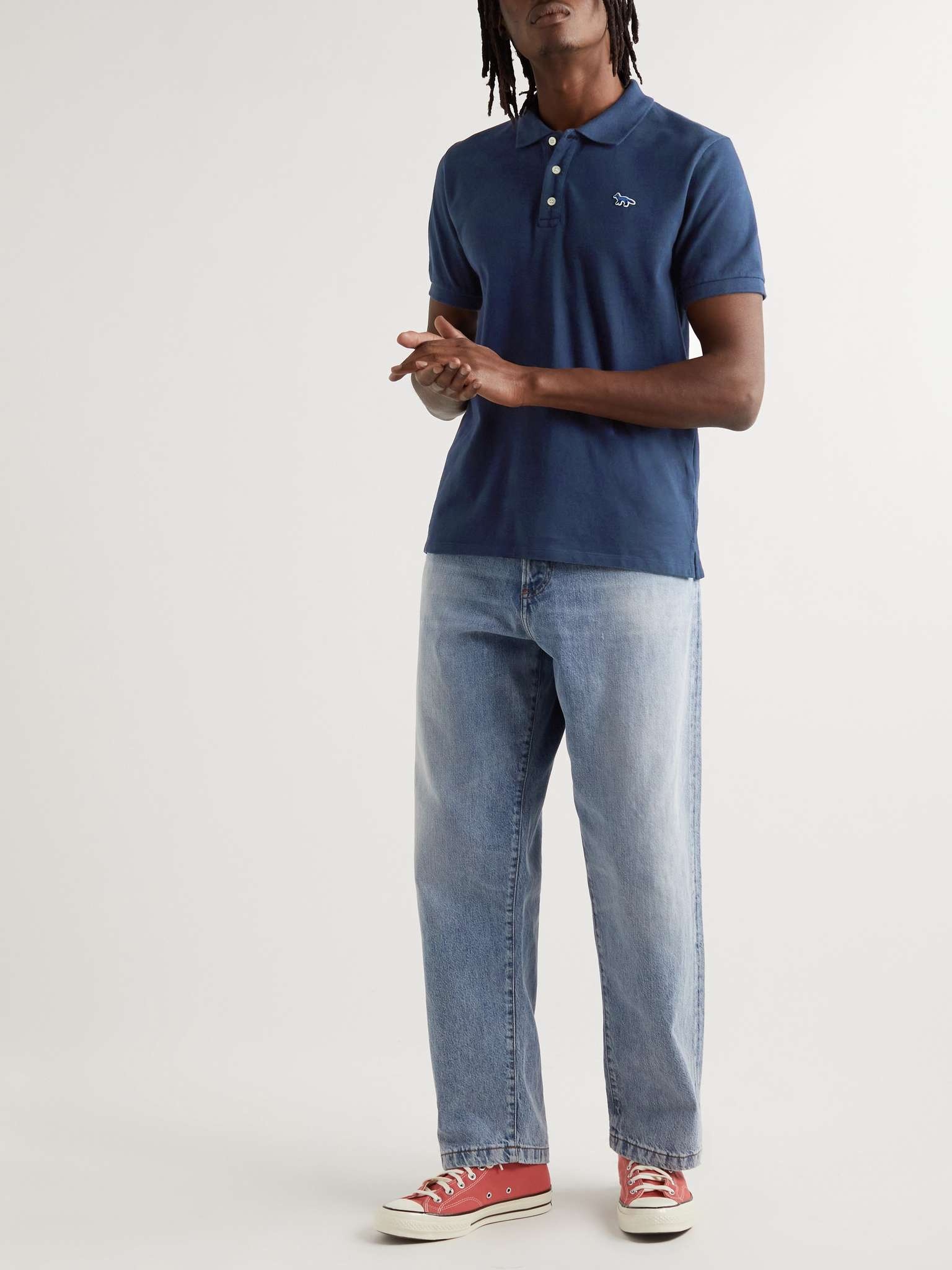 Logo-Appliquéd Cotton-Piqué Polo Shirt - 3