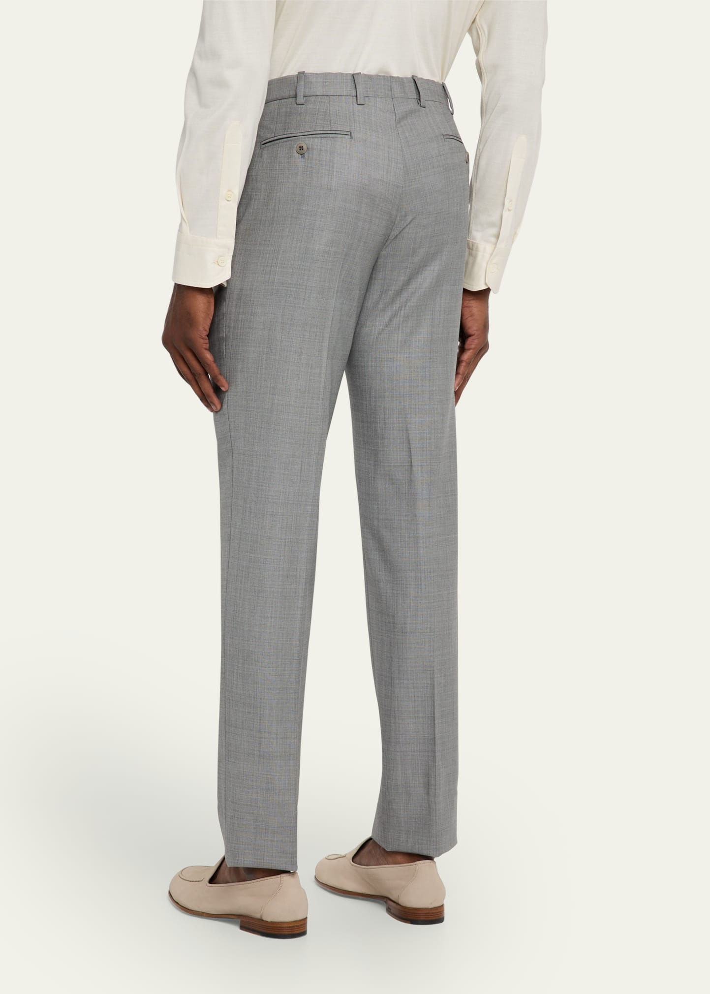 Men's Wool Sharkskin Pants - 3