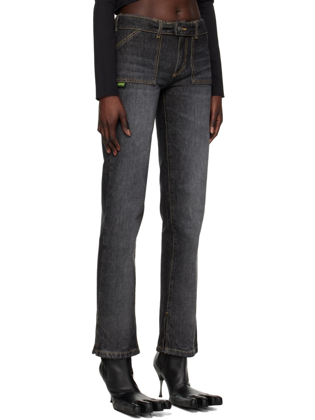 【関税込み】AVAVAV ブラック Pony Pant ジーンズ Black Pony Pant Jeans by AVAVAV on Sale