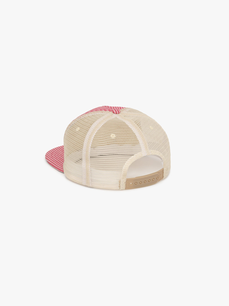 RED STRIPED TOBACCO TRUCKER HAT 3