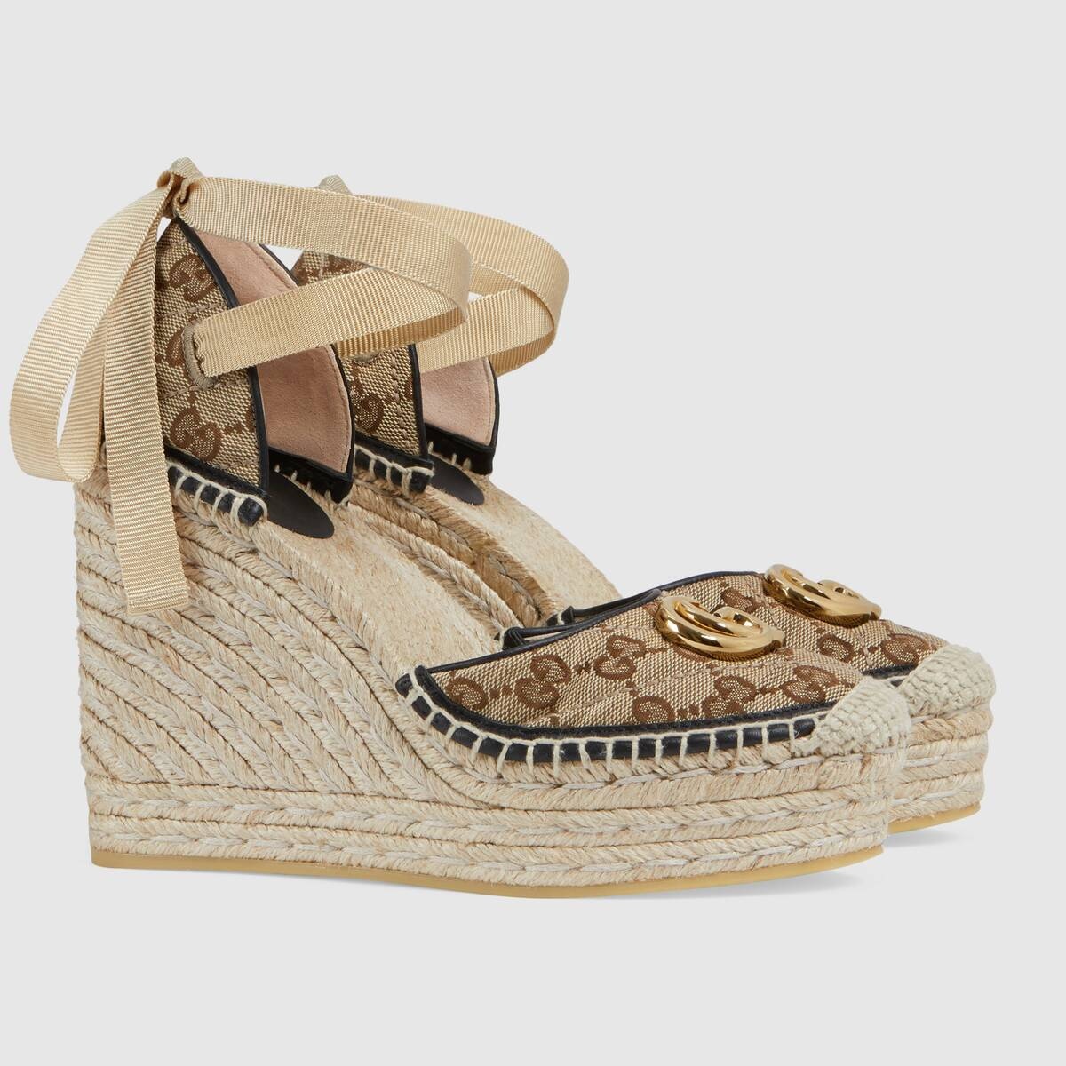 Women's GG matelassé platform espadrille - 2