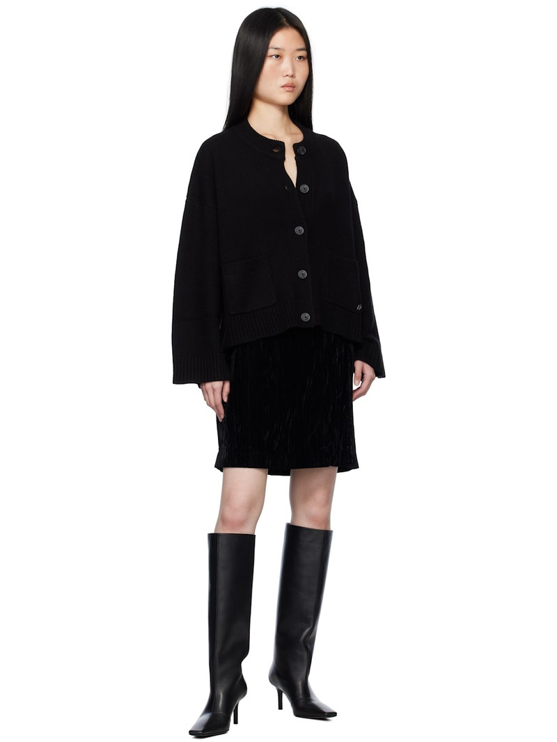 Holzweiler Black Wool Wide Cardigan outlook