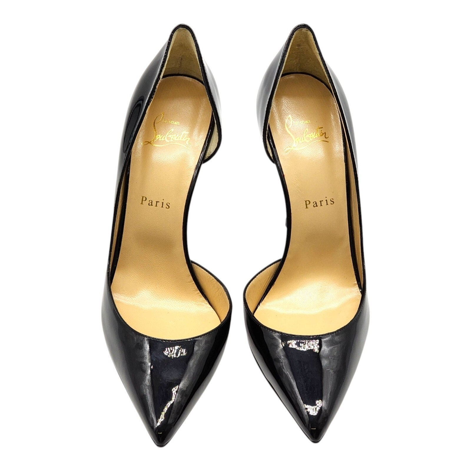 Christian Louboutin Iriza Patent Leather D’Orsay Pumps Black EU 40 US 9.5 - 4
