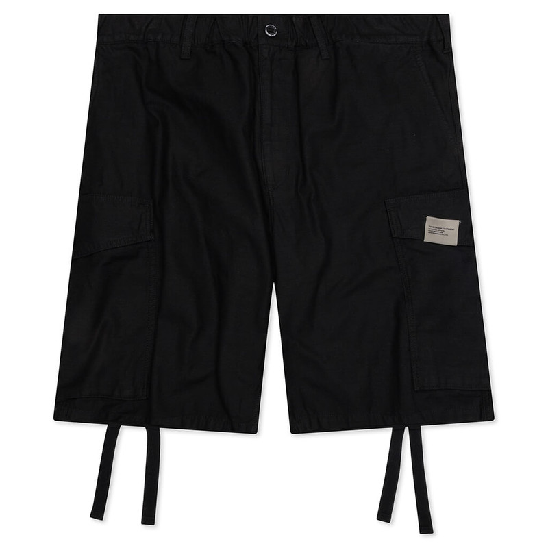 WIDE CARGO SHORTS PANTS - BLACK 1