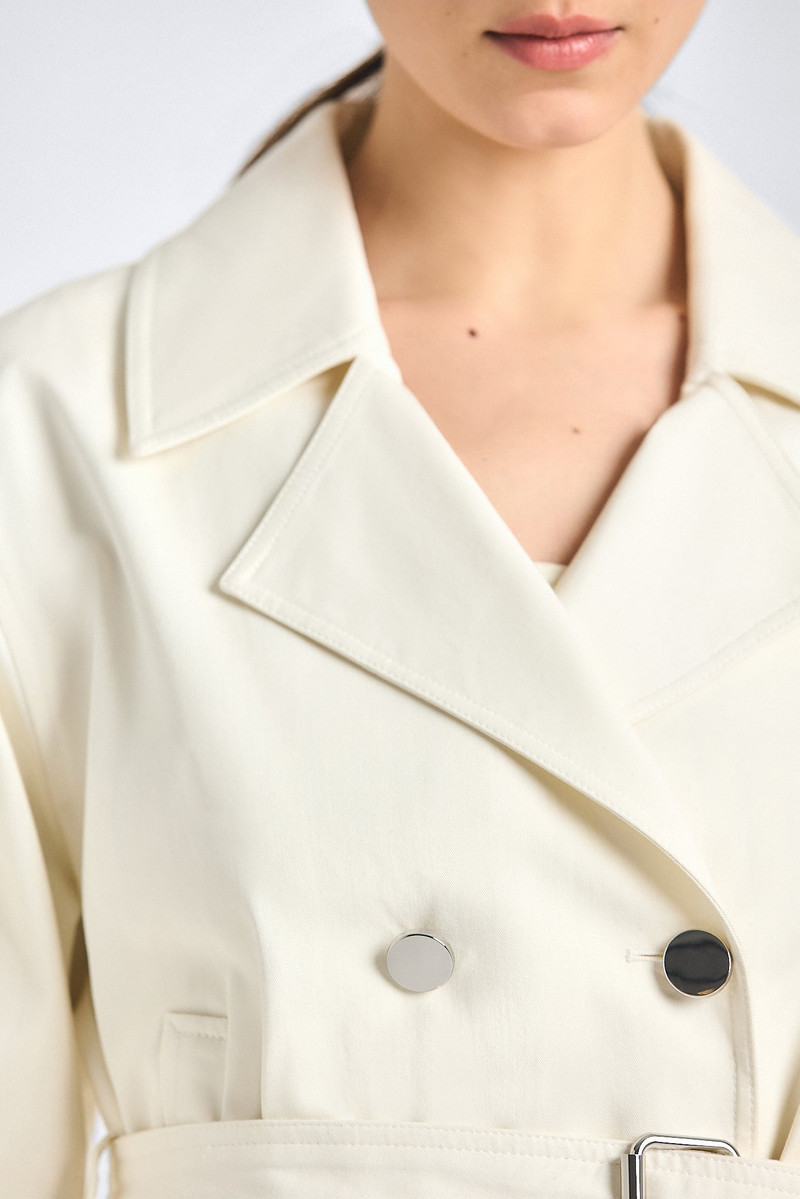 DEREK LAM 10 CROSBY RENATA CROPPED TRENCH outlook