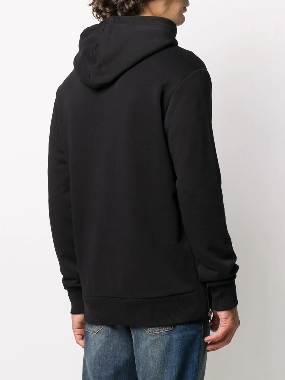 logo print drawstring hoodie - 4