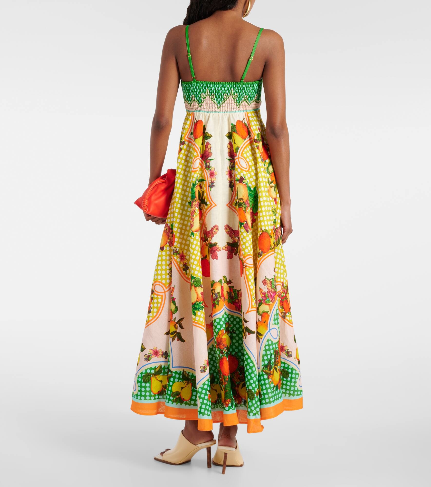 Lemonis printed linen maxi dress - 3