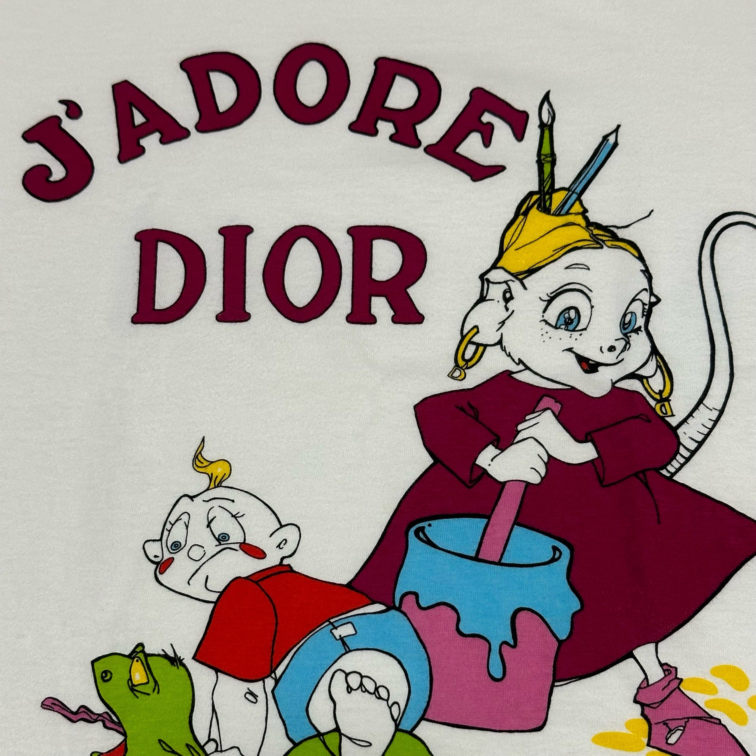 CHRISTIAN DIOR Spring Summer 2002 Cartoon "J'ADORE DIOR" T-Shirt - 3