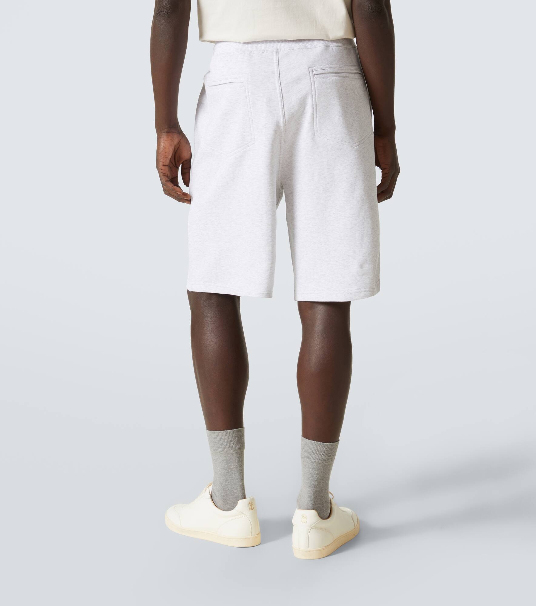 Cotton-blend jersey shorts - 4