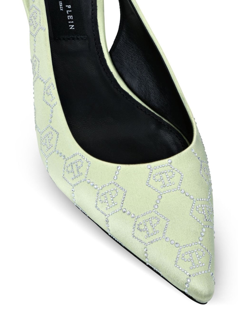 55mm rhinestone-monogram slingback pumps 4
