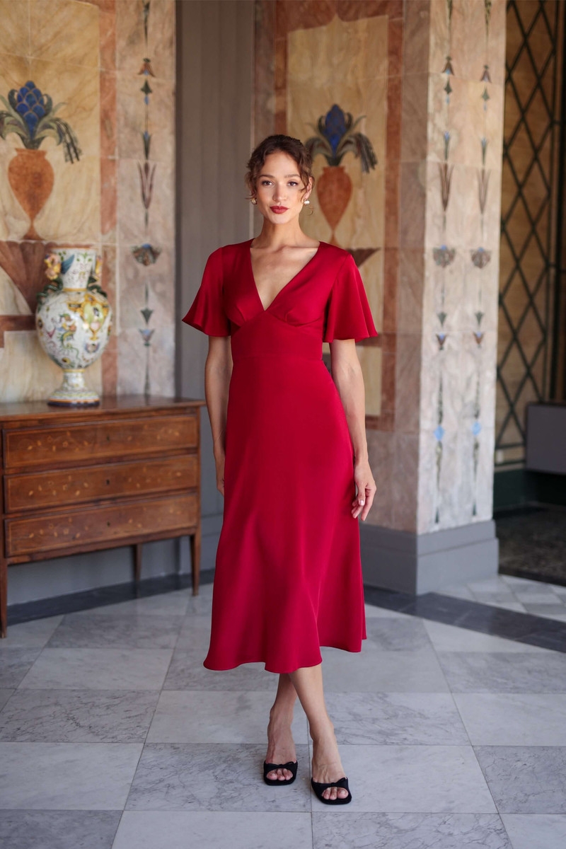 Coralie Silk Dress Open back 6