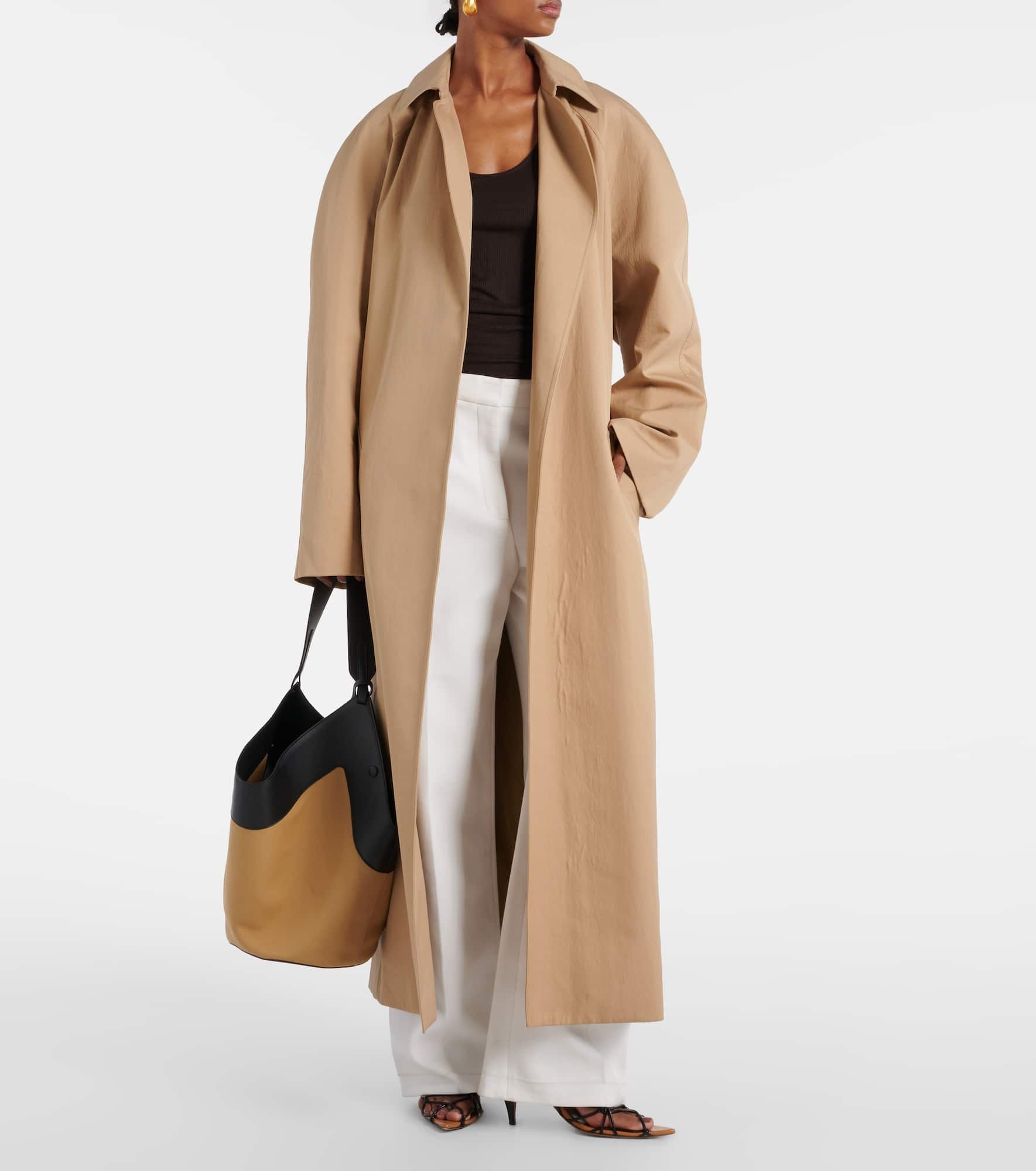 Lotus Medium canvas and leather tote bag - 5