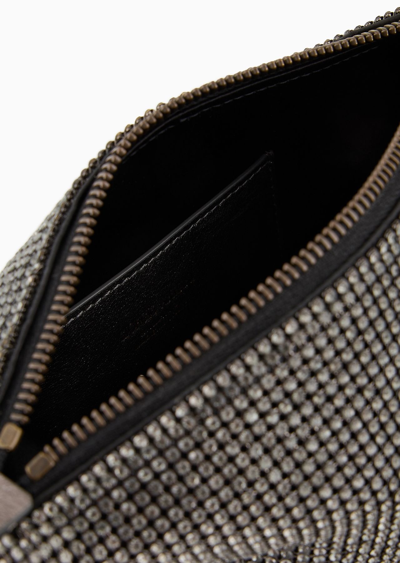 La Prima Soft mini handbag in metallic knit with rhinestones - 4