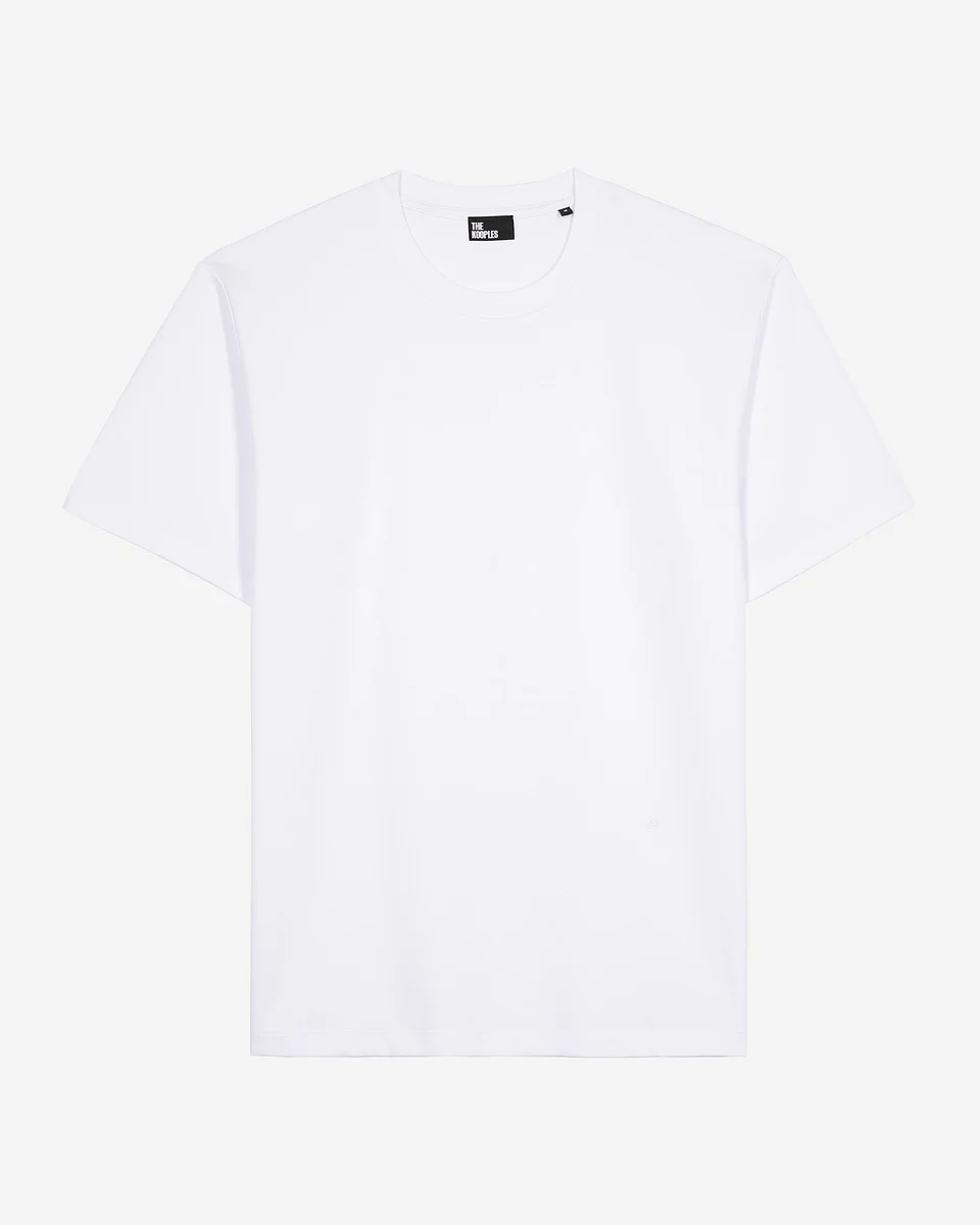 MIXED T-SHIRT, STRAIGHT, PLAIN WHITE - 1