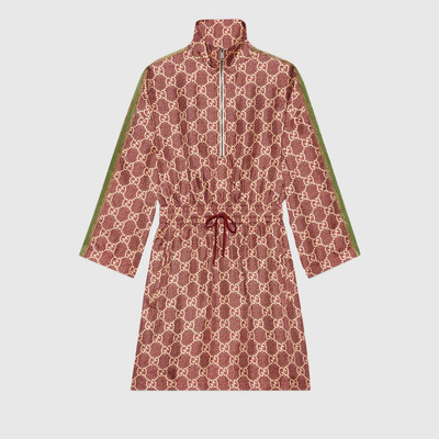 GUCCI GG Supreme print silk dress outlook