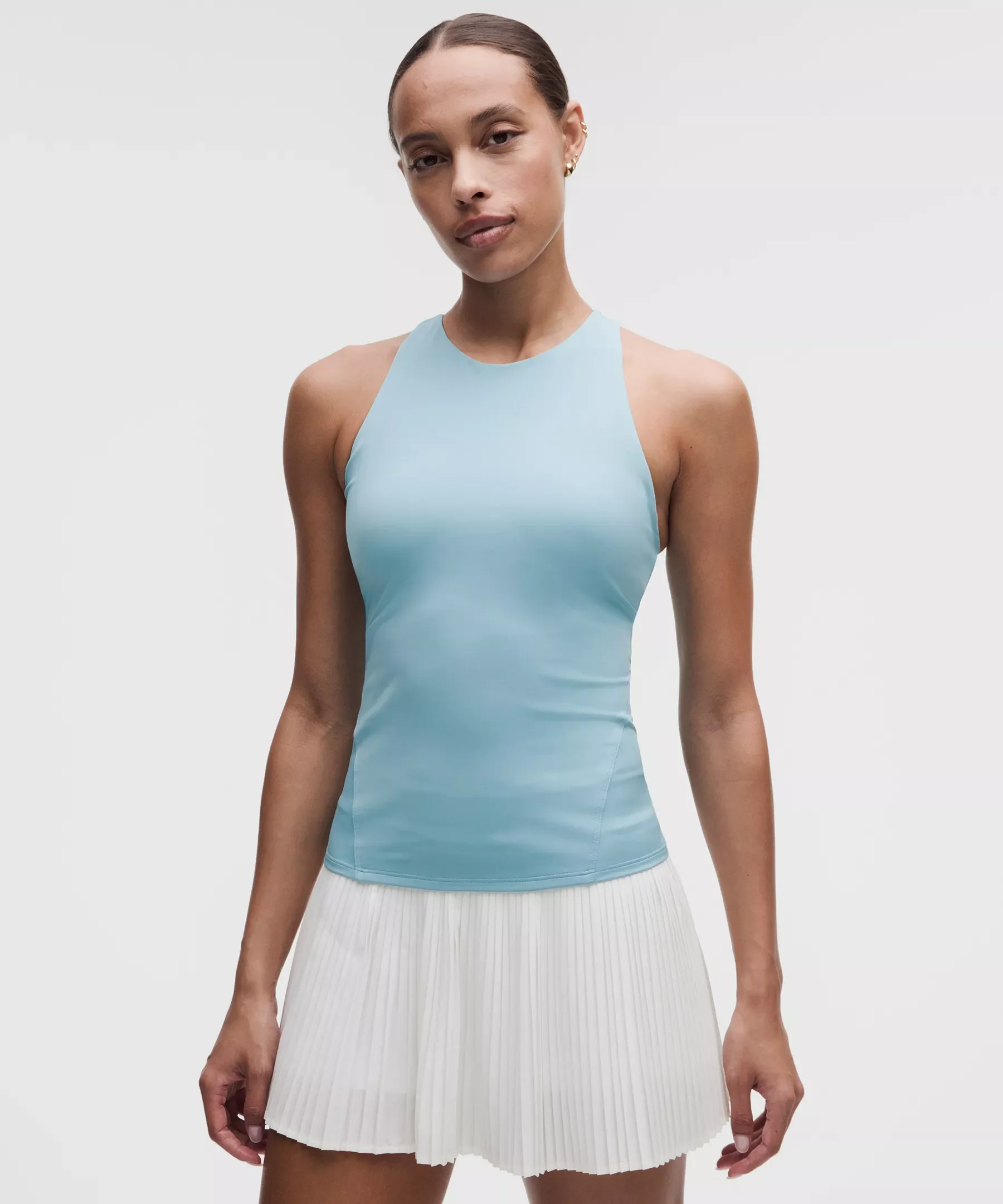 Racerback High-Neck Tennis Tank Top *B/C Cup - 1
