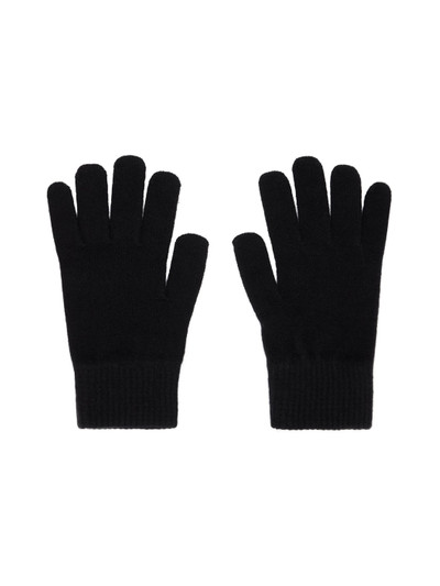 Yves Salomon Black Embroidered Gloves outlook