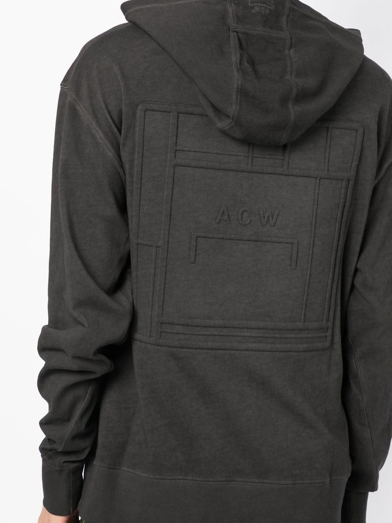 embossed-logo long-sleeve hoodie 5