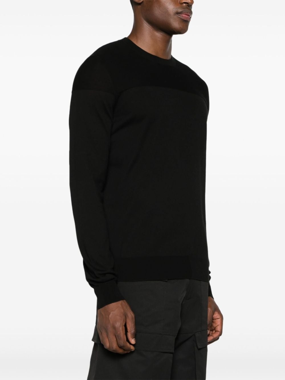 crew-neck cotton jumper - 3