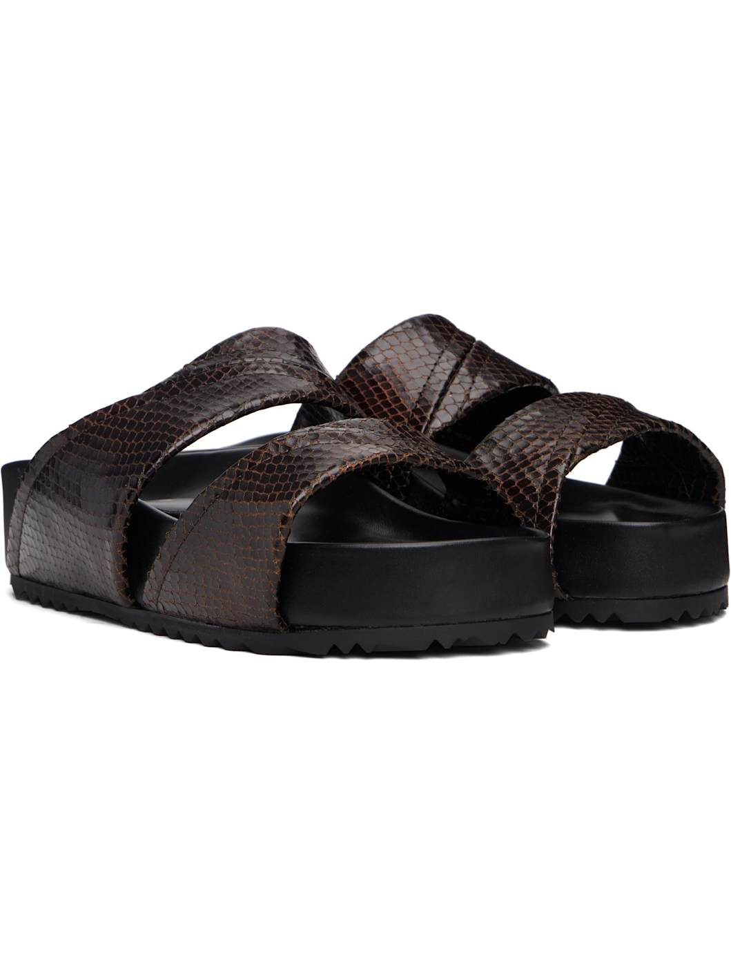 Brown Leather Sandals - 4