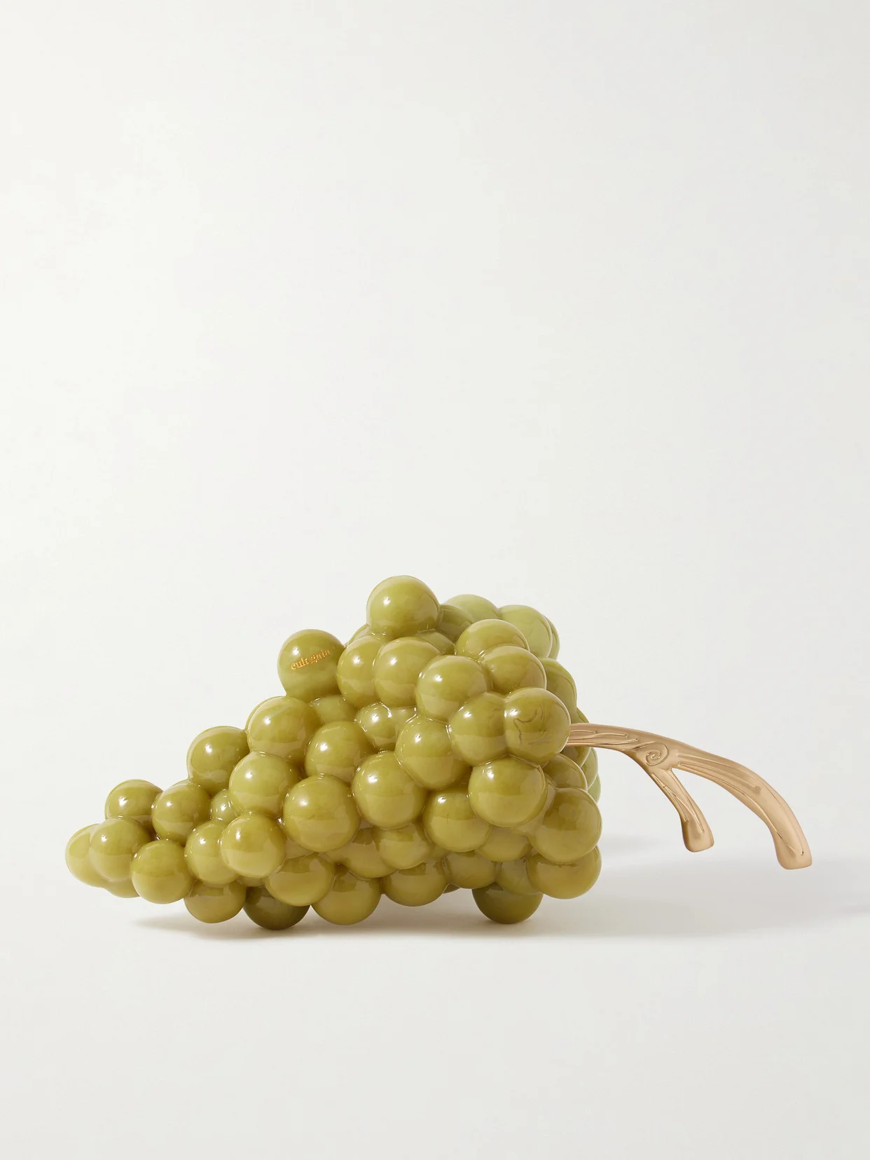 Grape Resin And Gold-tone Clutch - 1