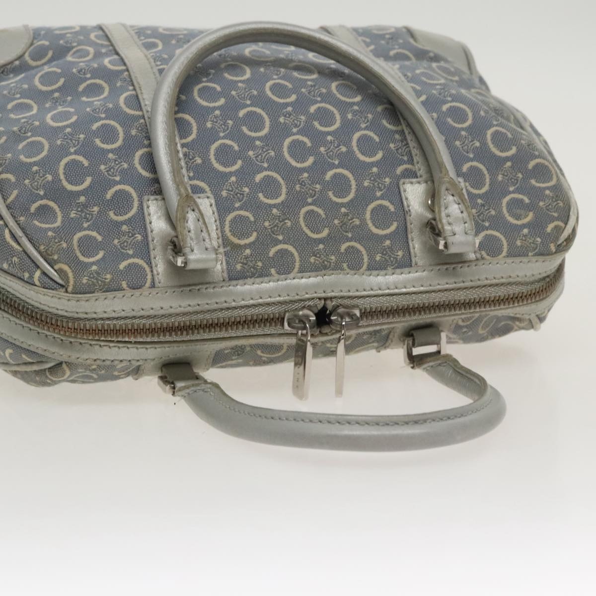 CELINE C Macadam Canvas Hand Bag Blue - 6