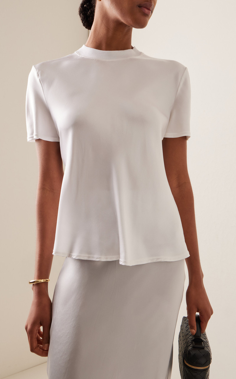 ROSETTA GETTY Cotton And Silk T-Shirt white outlook