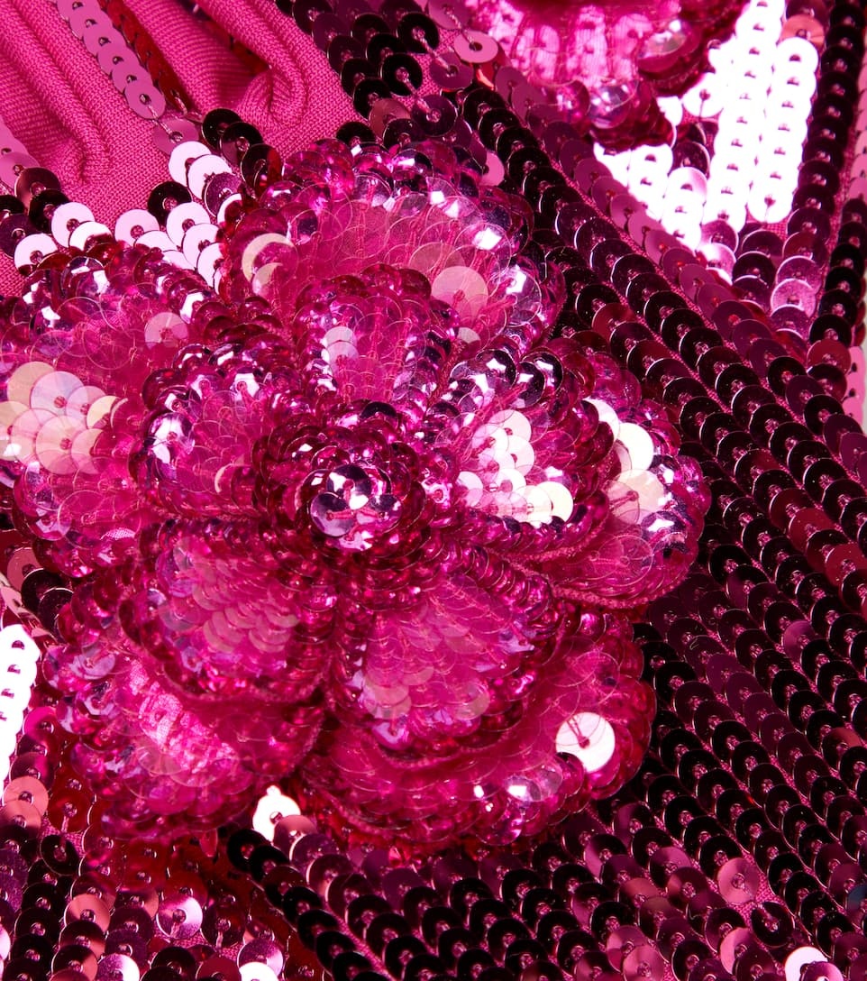 Floral sequined gloves - 2