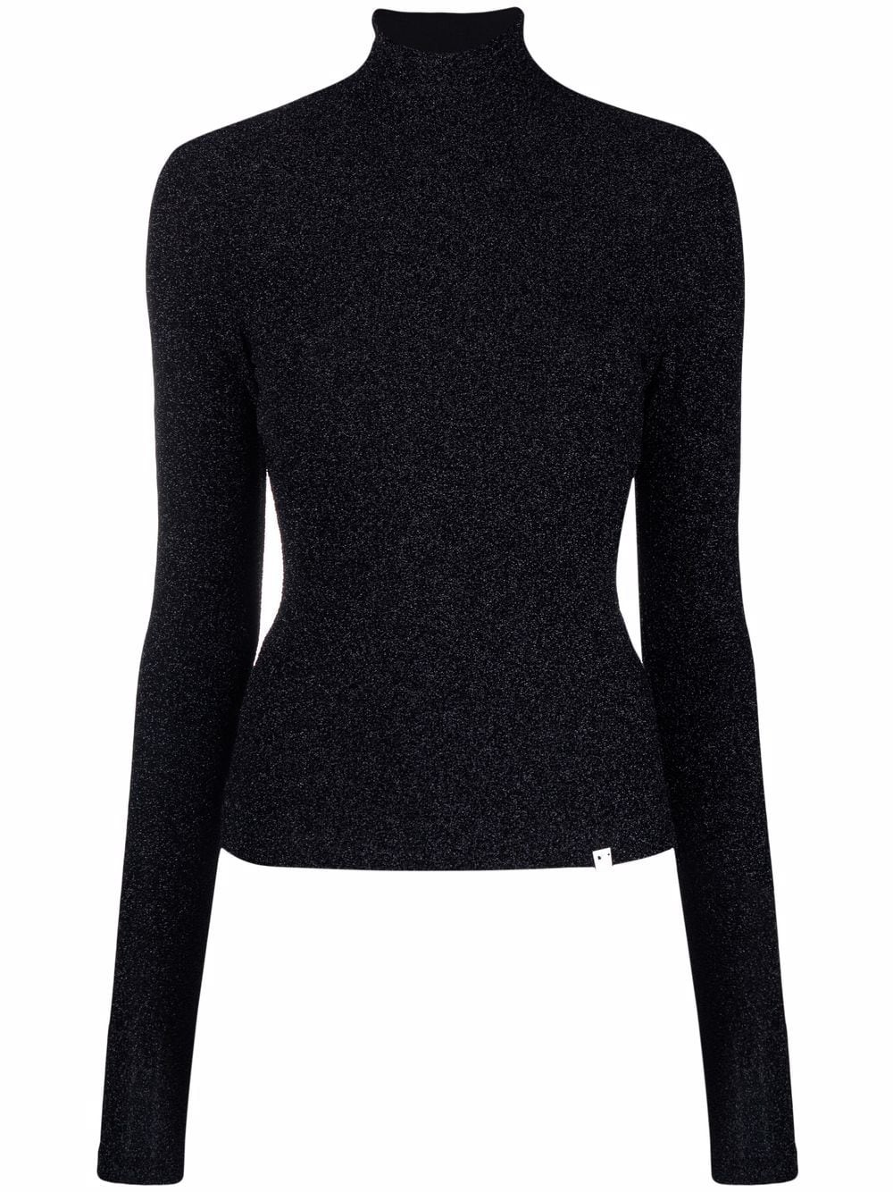 lurex turtleneck top - 1