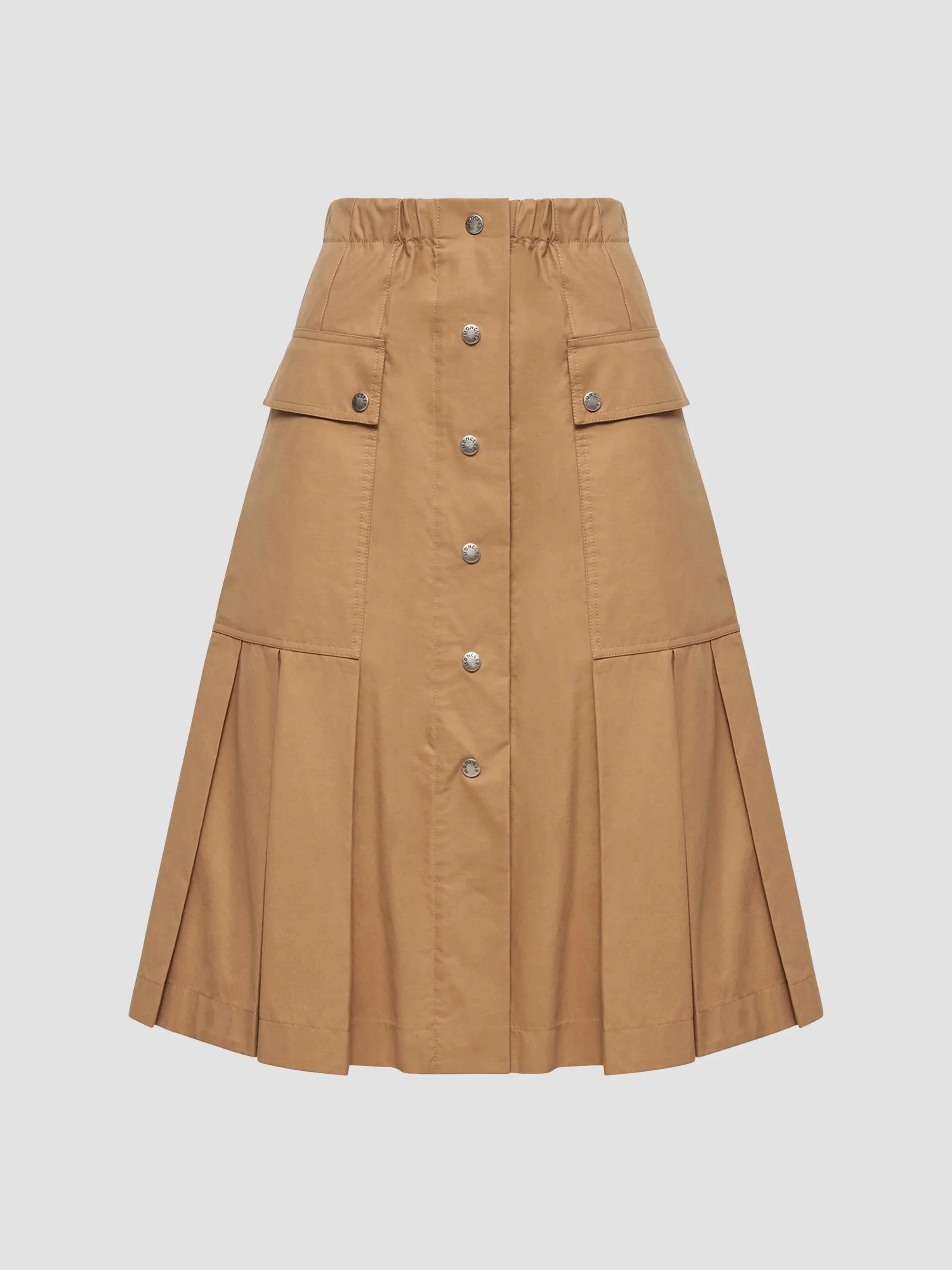 Women's Skirt in Cotton Blend - Camel Beige - 1