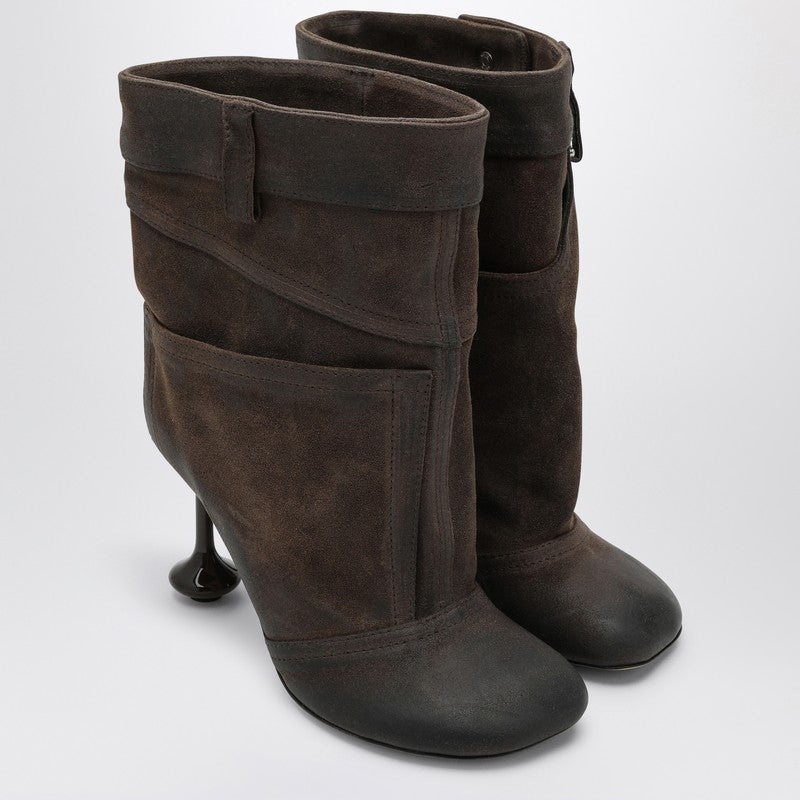 Loewe Toy Grey Suede Boot Women - 2