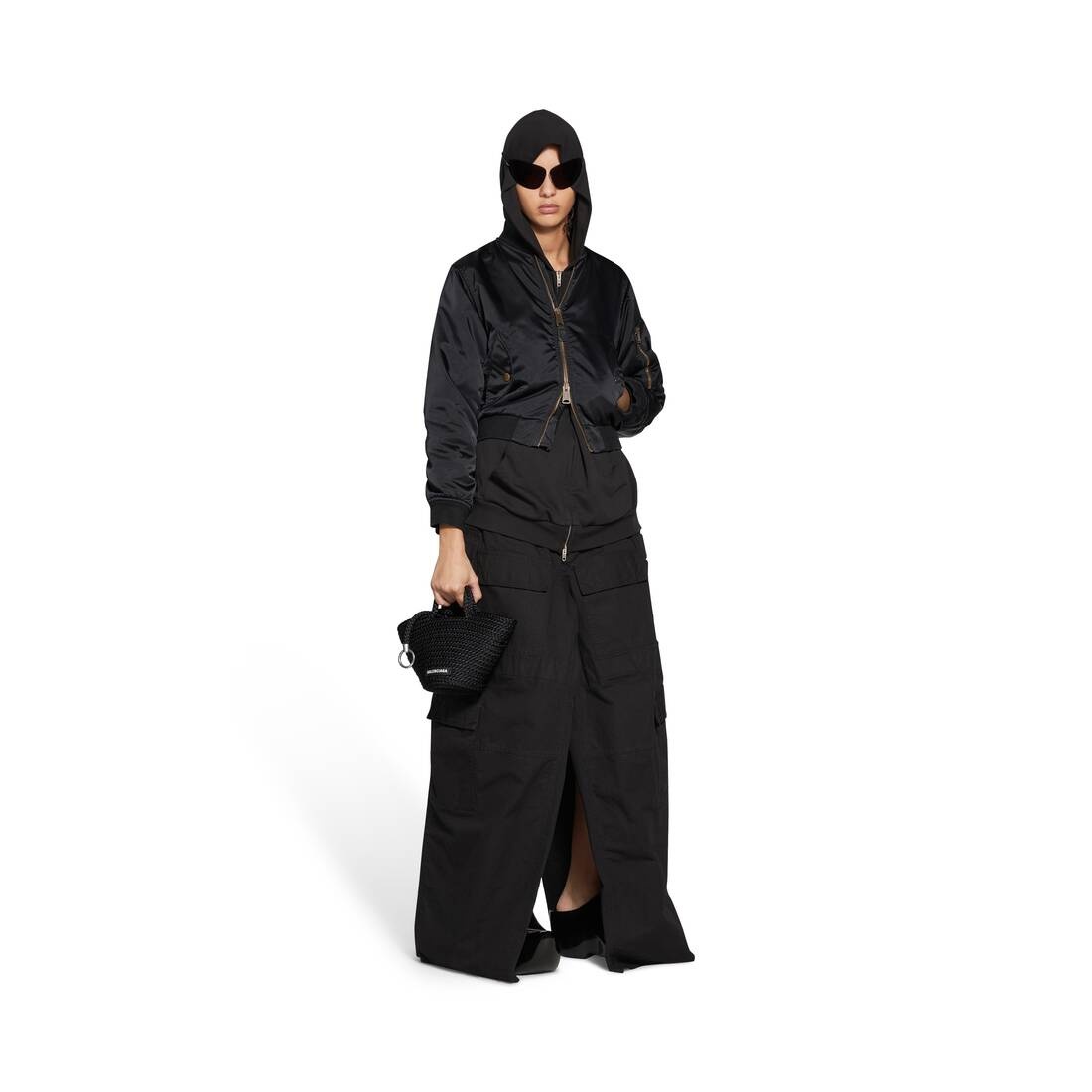 Women's Ibiza Mini Basket With Strap in Black - 2