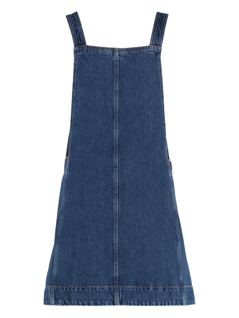 adjustable-strap denim dress 4