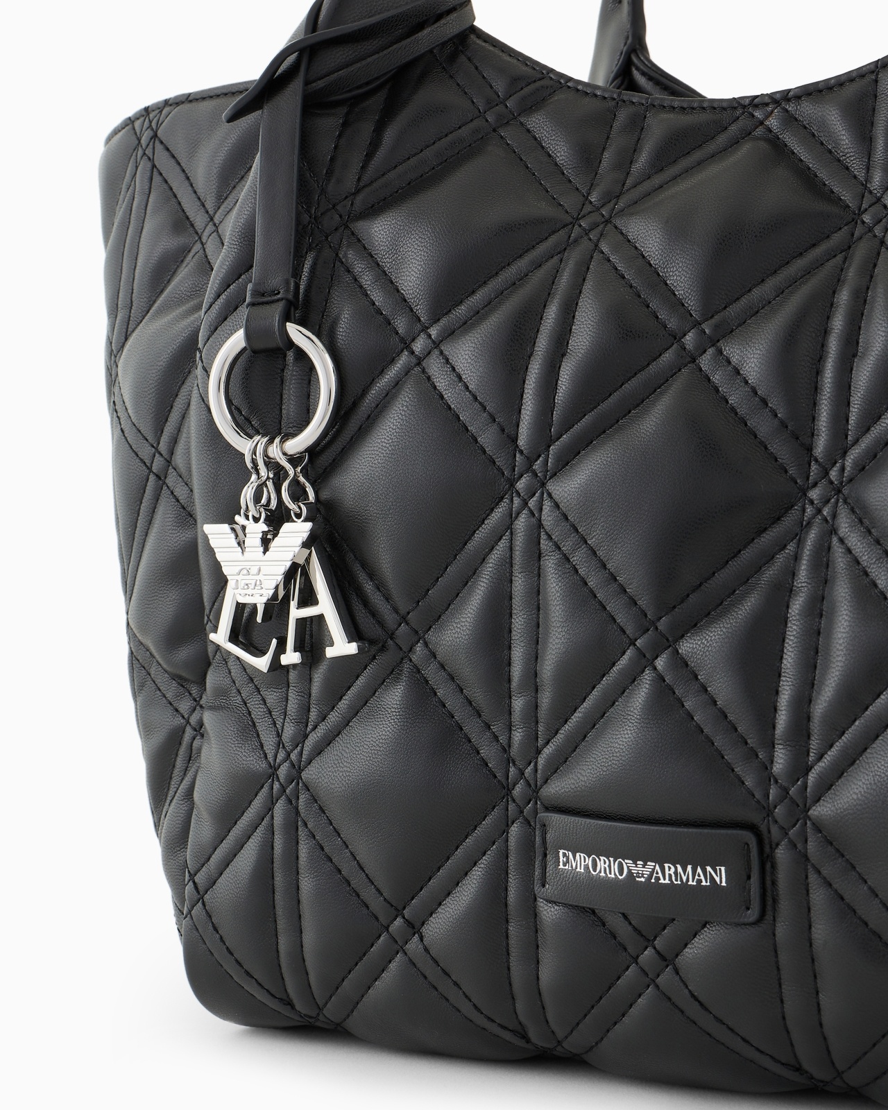 QUILTED NAPPA LEATHER-EFFECT SHOPPER BAG - 5