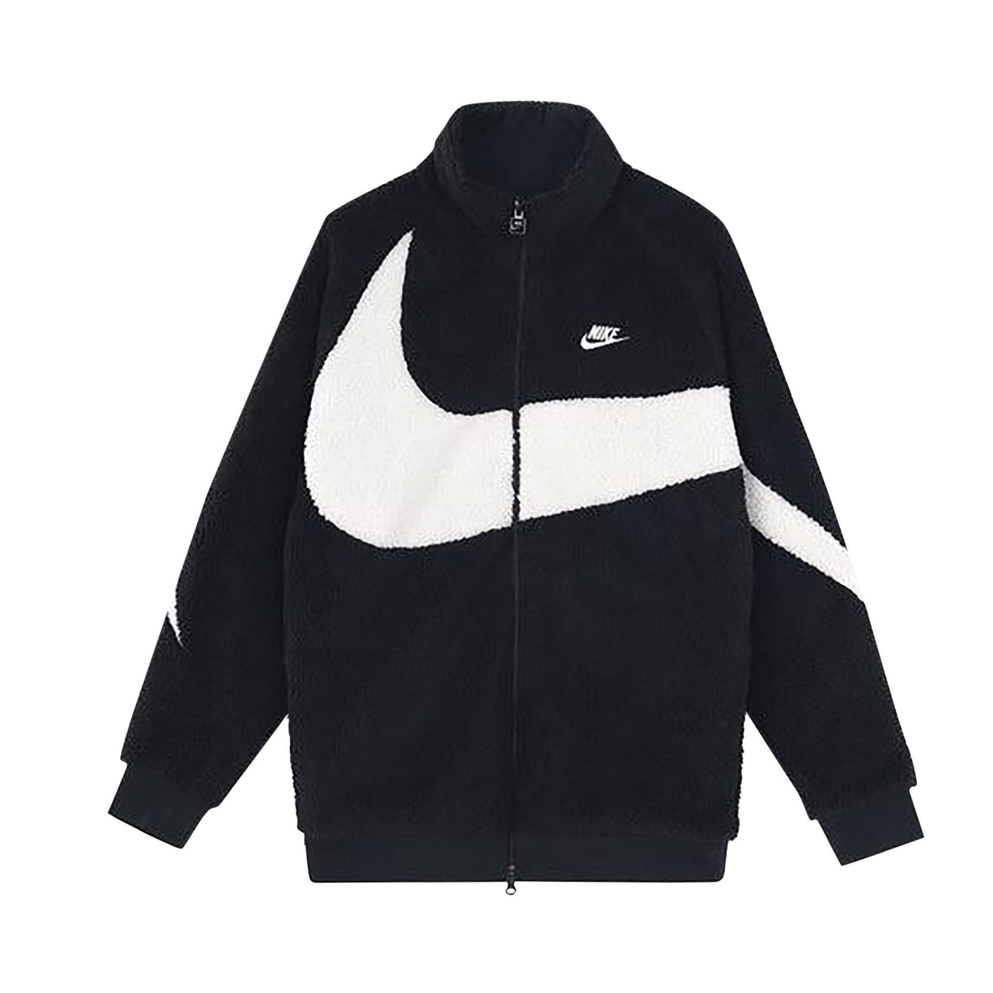 Nike Big Swoosh Reversible Boa Jacket 'Black' - 1