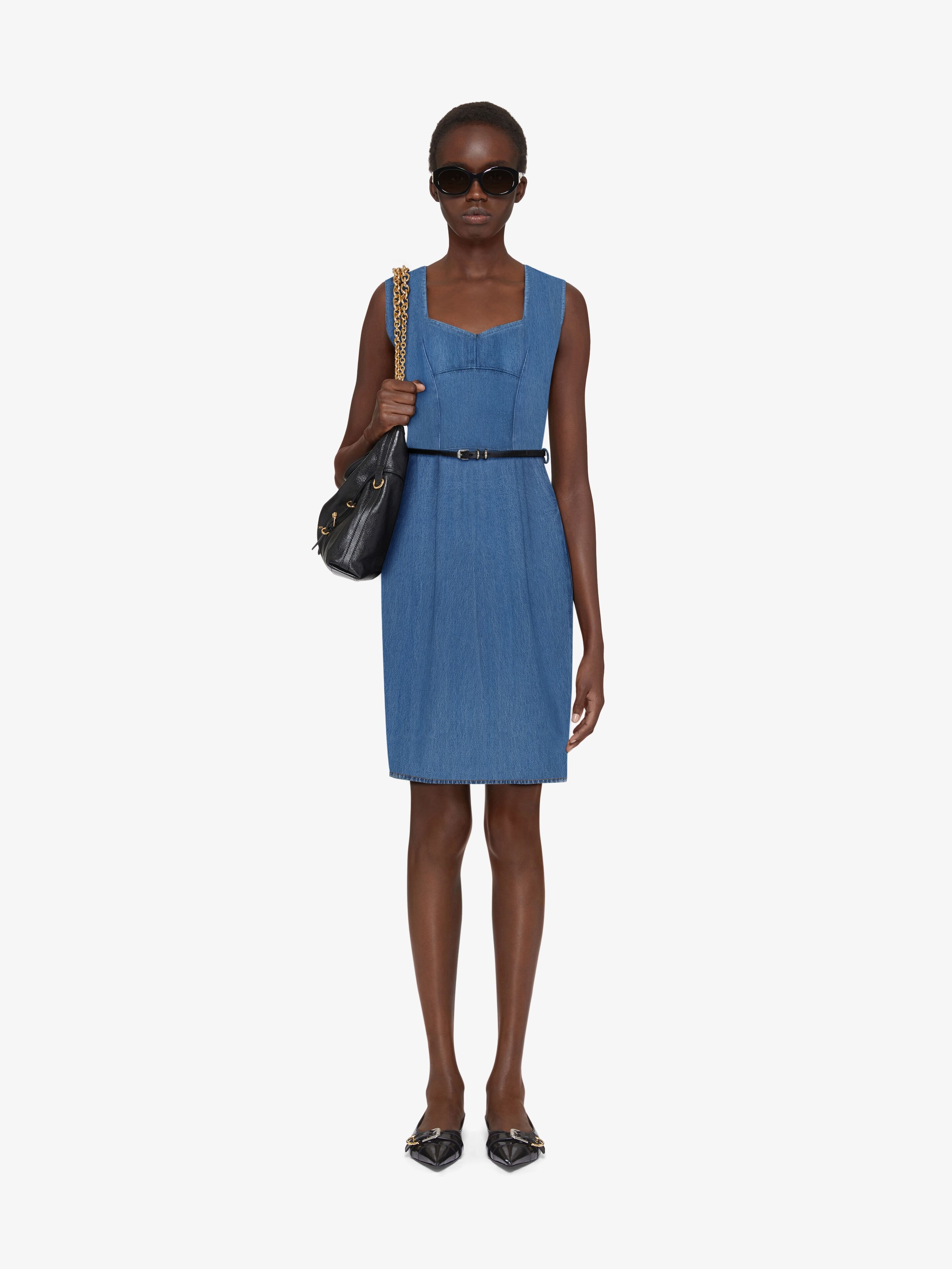 VOYOU DRESS IN DENIM - 2