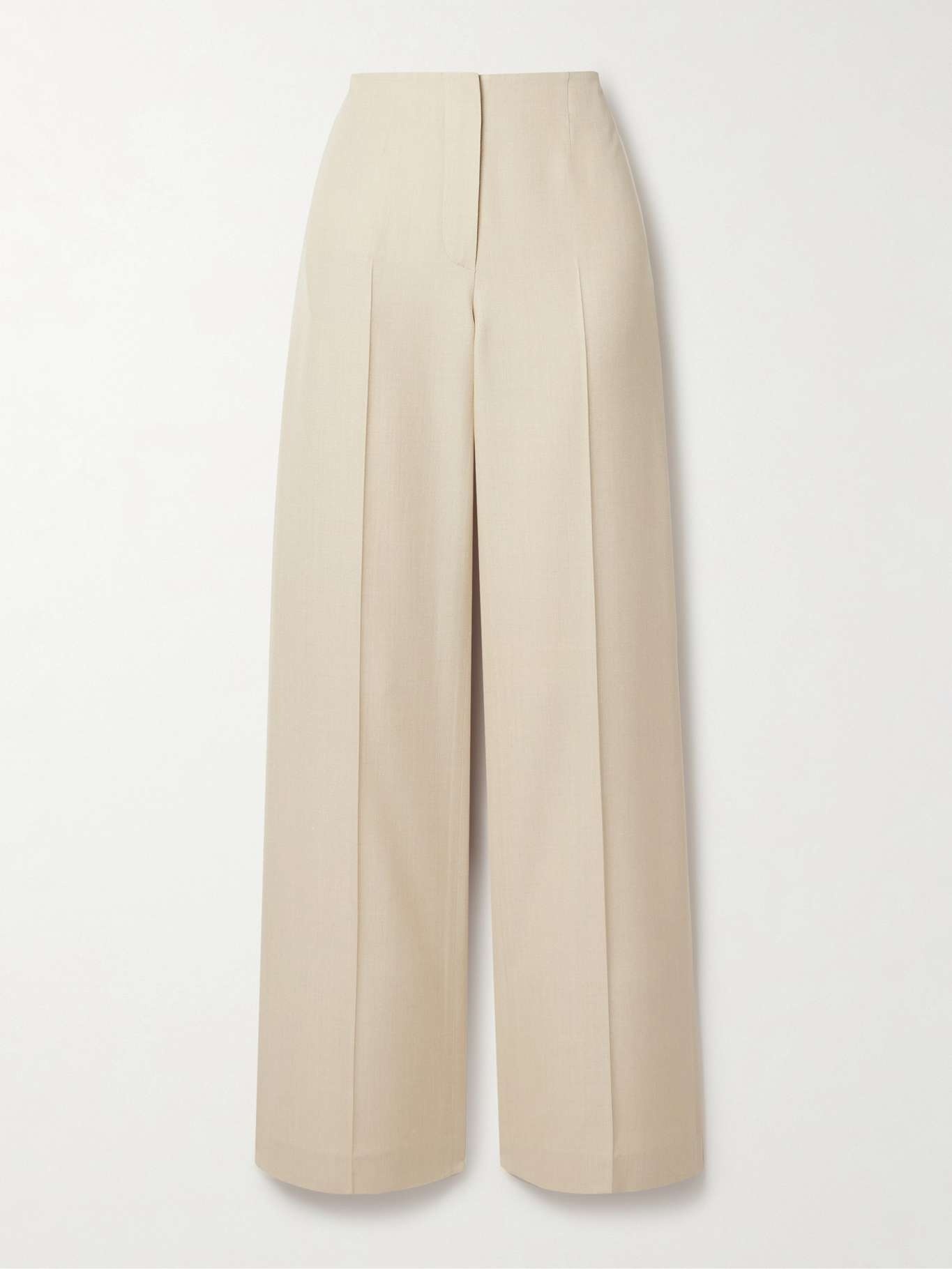 Silk-dupioni straight-leg pants - 1