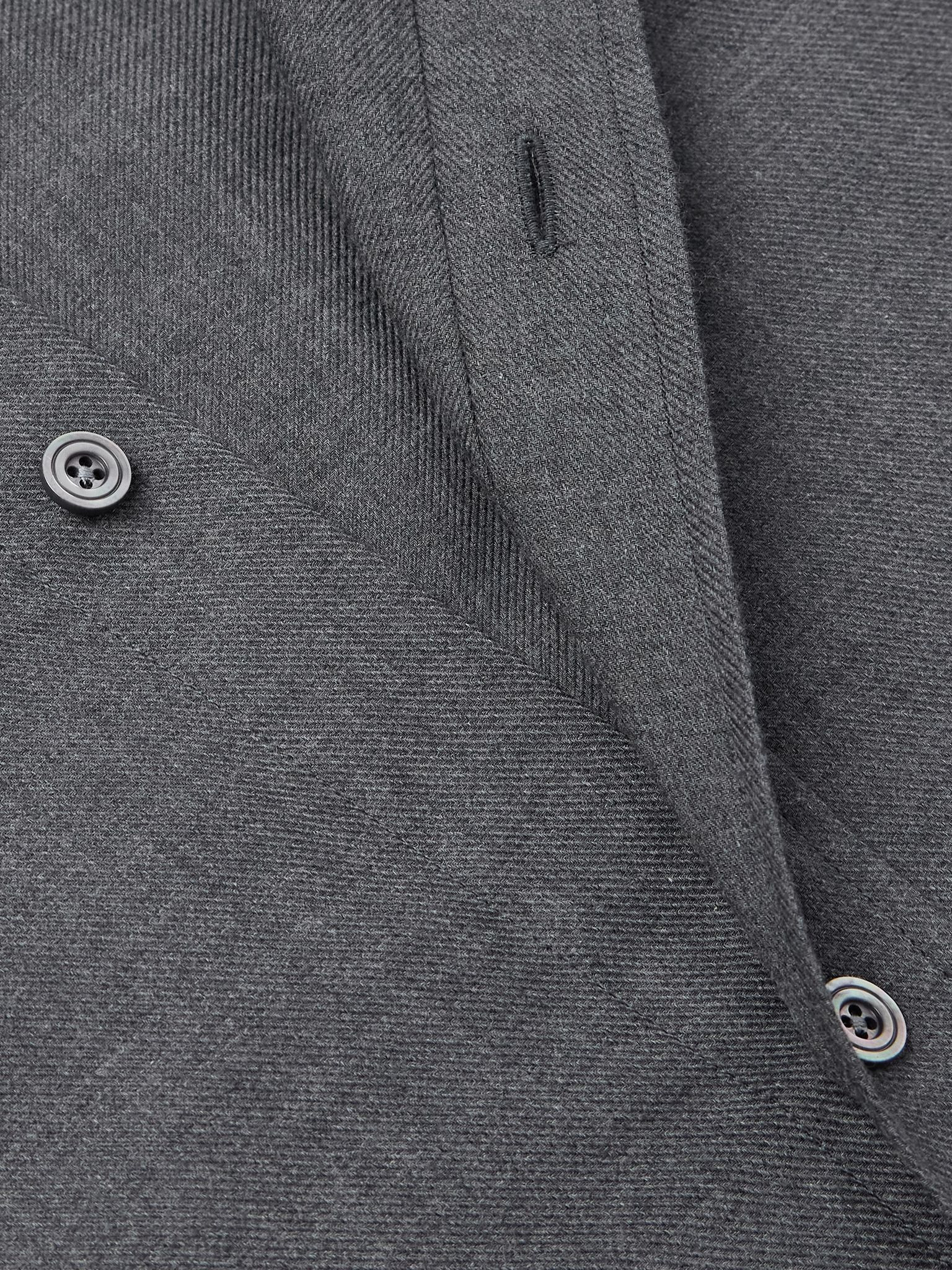 Cotton and Cashmere-Blend Shirt Gray - 5
