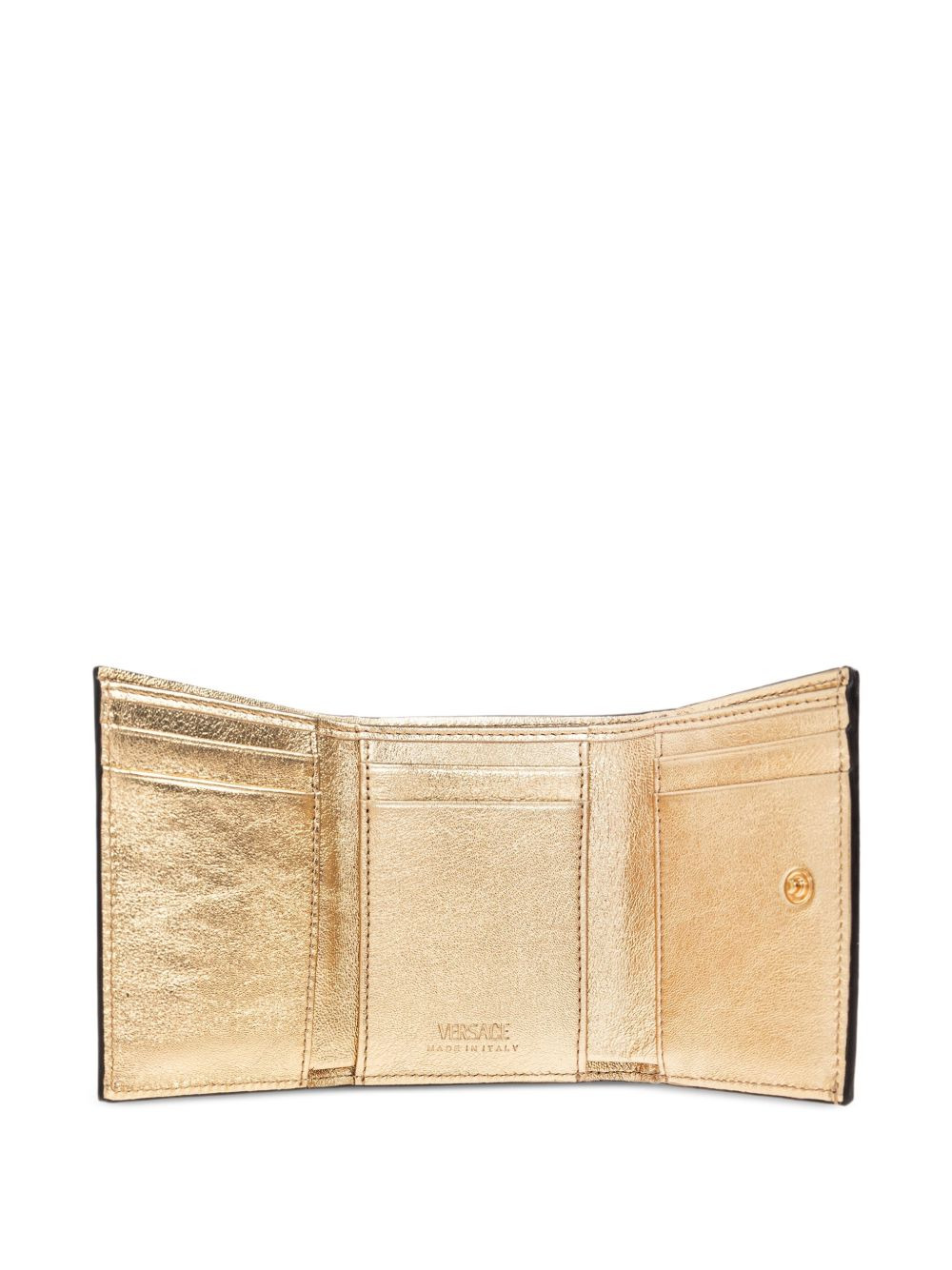 logo-plaque leather wallet - 5