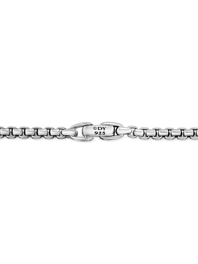 Men's Streamline Cross Station Necklace in Sterling Silver - Diamond 4
