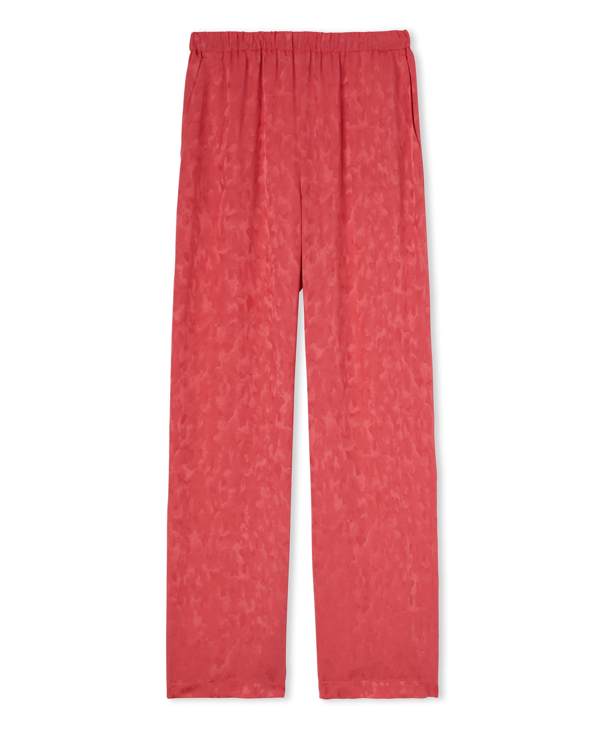 Viscose jacquard camouflage flowing pants with straight legs - 1