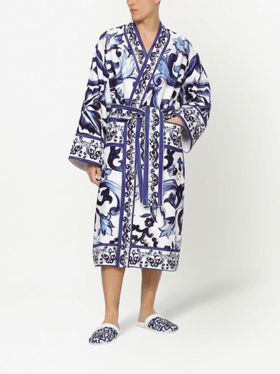 Dolce & Gabbana graphic-print long sleeve bathrobe outlook