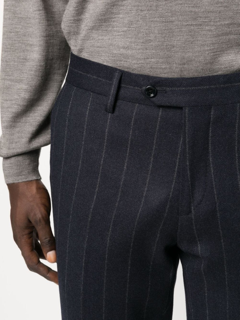 double-breasted pinstripe-pattern suit 5