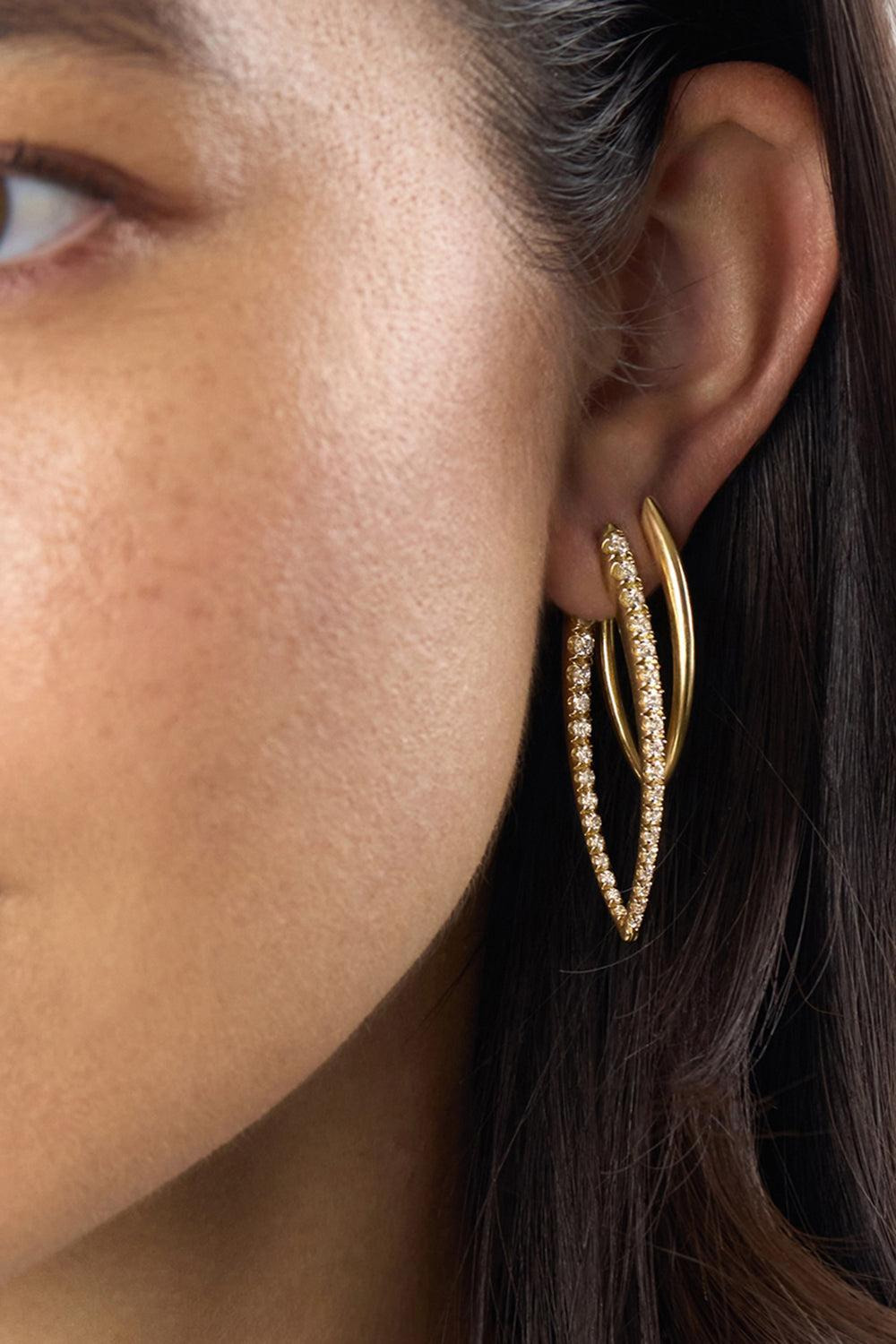 Cristina Large Diamond Earrings - 2