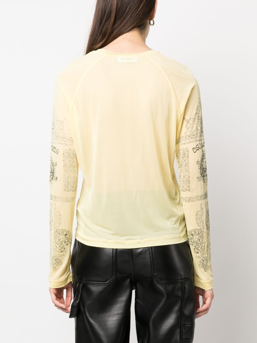 logo-print long-sleeve top - 4