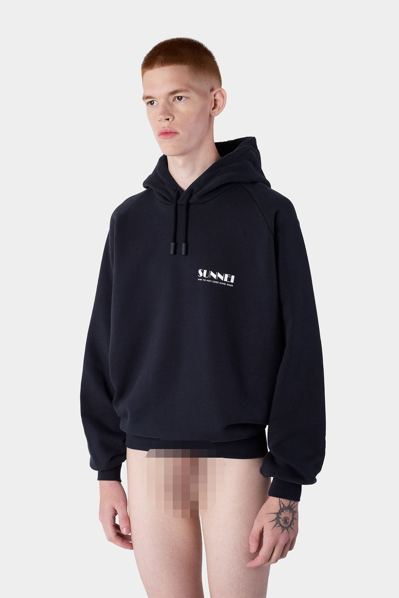 EMBROIDERED BIG LOGO HOODIE / blue SUNNEI 1