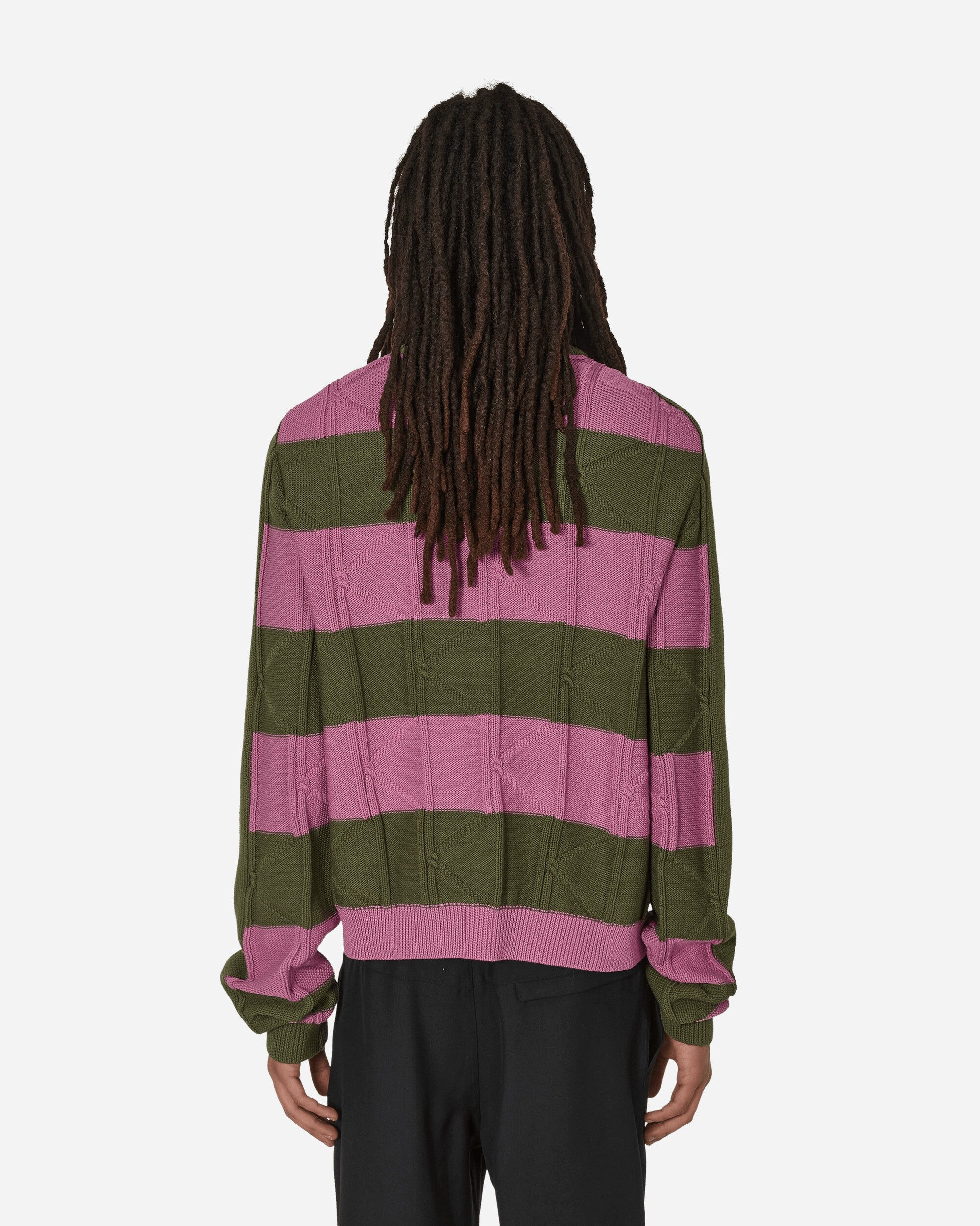 Kiko Kostadinov Merli Twinset Cardigan Khaki / Rose Pink