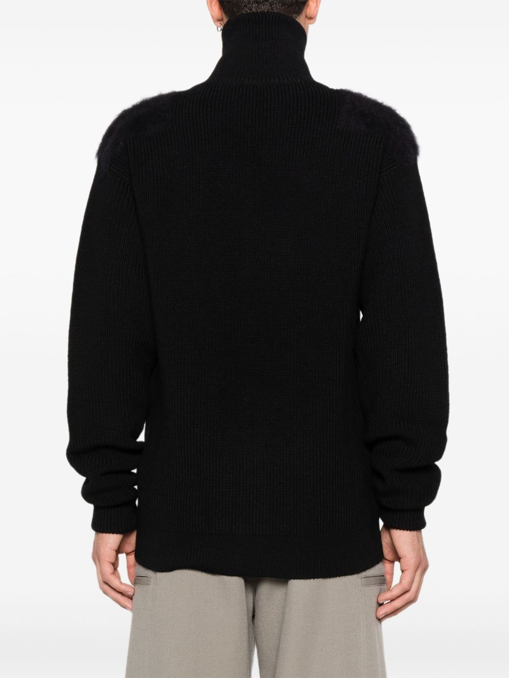 high-neck zip-up cardigan - 4
