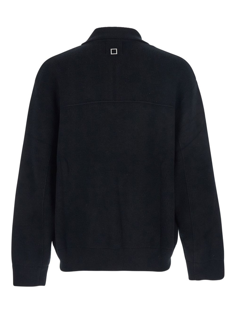 Wooyoungmi half-zip logo-patch polo shirt outlook