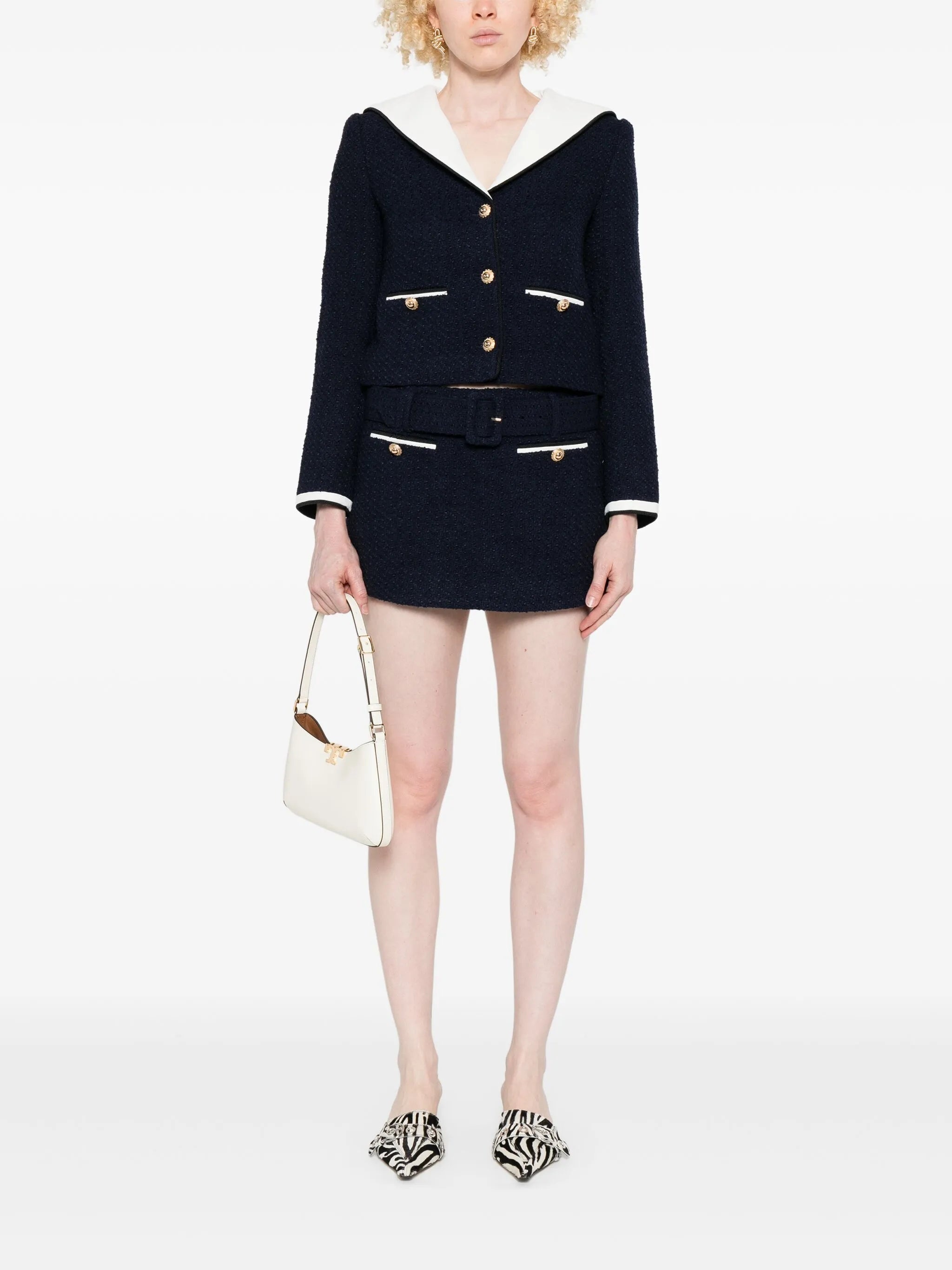 Bouclé Cropped Jacket - 4